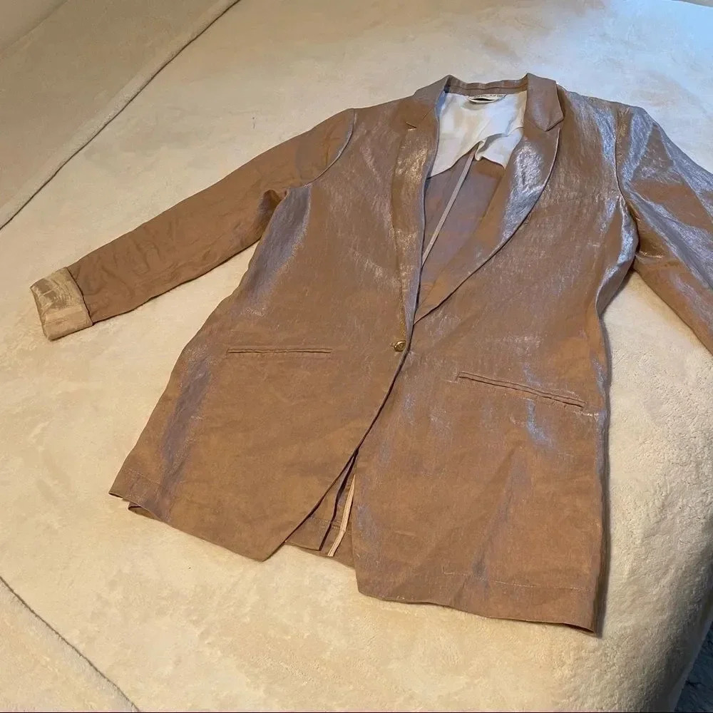 Forte Forte "Iridescent" jacket in satiny linen. - Picture 11 of 15